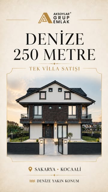 Aksoylar Grup: Denize 250 metre villa satış ilanı